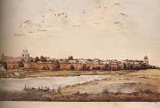 unknow artist East Side of the Royal Palaces in the Fort,Shahjahanabad oil painting reproduction